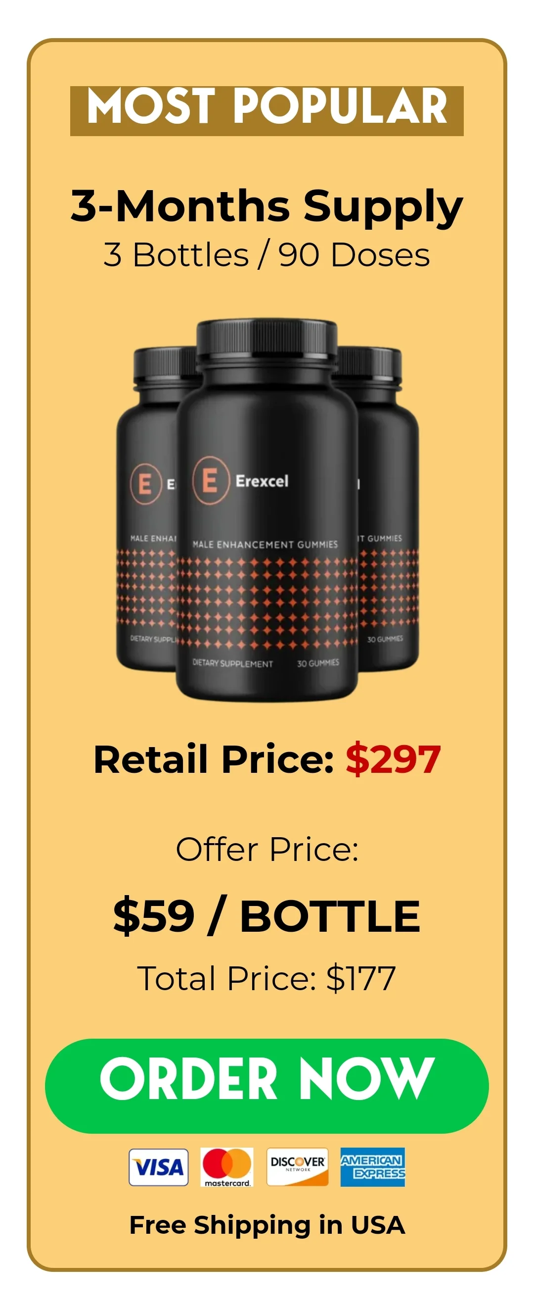 Erexcel™ 3 bottles pricing